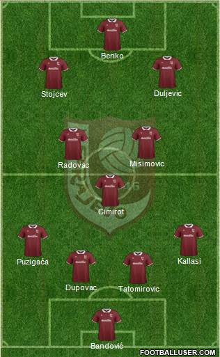 FK Sarajevo Formation 2014