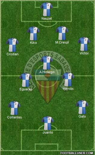 C.E. Sabadell Formation 2014