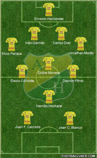 CD Atlético Huila Formation 2014