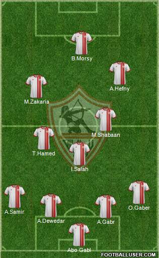 Zamalek Sporting Club Formation 2014