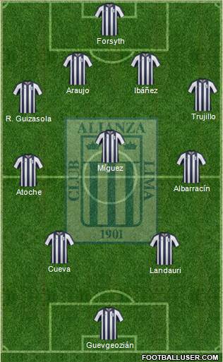 C Alianza Lima Formation 2014