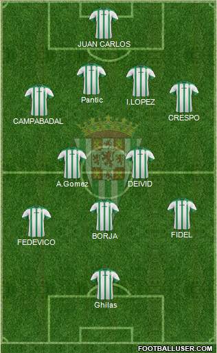 Córdoba C.F., S.A.D. Formation 2014