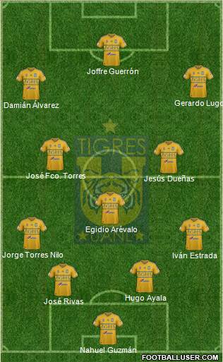 Club Universitario de Nuevo León Formation 2014