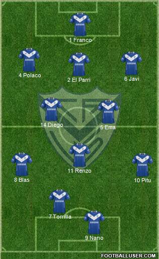 Vélez Sarsfield Formation 2014