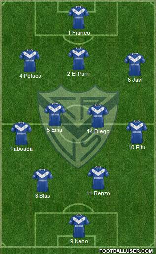 Vélez Sarsfield Formation 2014