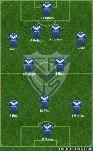 Vélez Sarsfield Formation 2014