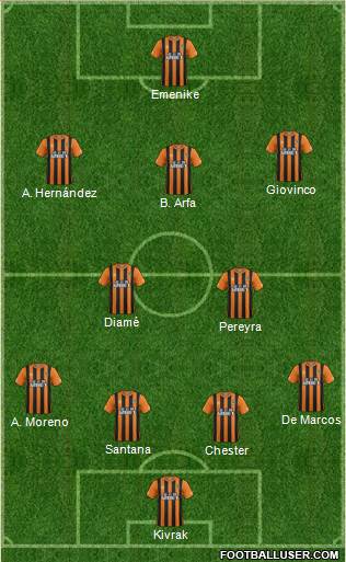 Hull City Formation 2014