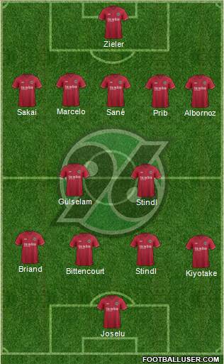 Hannover 96 Formation 2014