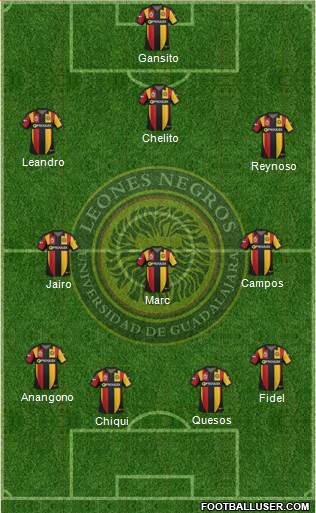 Club Universidad de Guadalajara Formation 2015