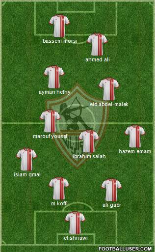 Zamalek Sporting Club Formation 2015