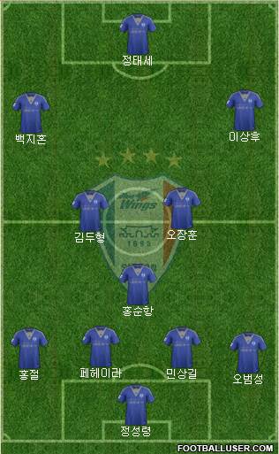 Suwon Samsung Blue Wings Formation 2015