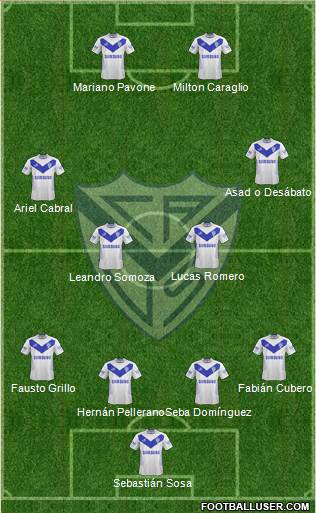 Vélez Sarsfield Formation 2015