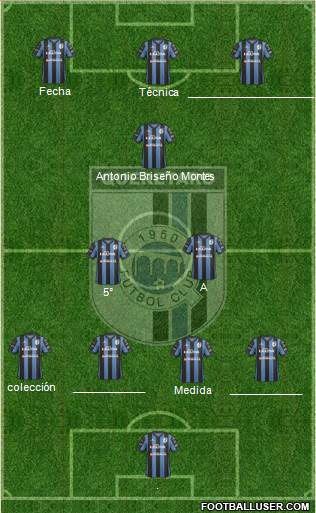 Club de Fútbol Gallos Blancos Formation 2015