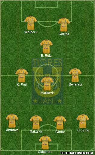 Club Universitario de Nuevo León Formation 2015