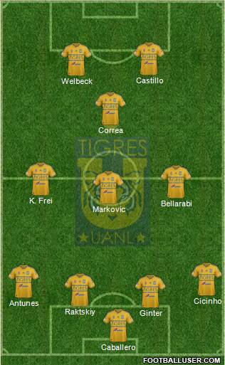 Club Universitario de Nuevo León Formation 2015