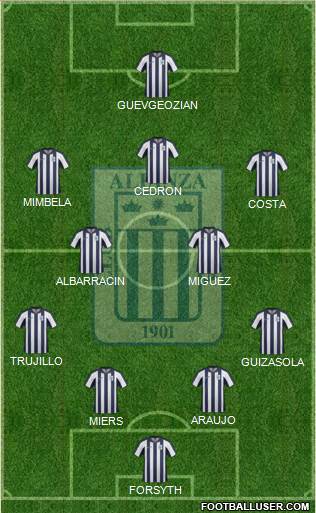 C Alianza Lima Formation 2015