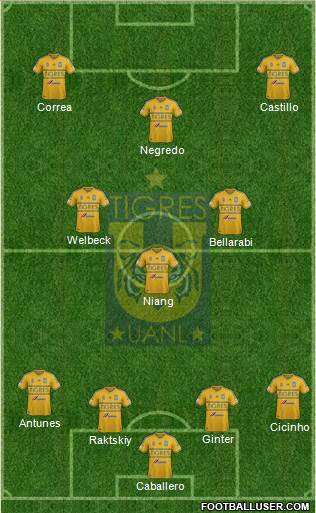 Club Universitario de Nuevo León Formation 2015