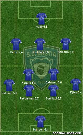 Sporting Club Bastia Formation 2015