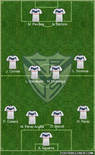 Vélez Sarsfield Formation 2016