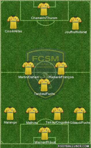 FC Sochaux-Montbéliard Formation 2016