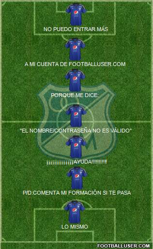 CD Los Millonarios Formation 2016