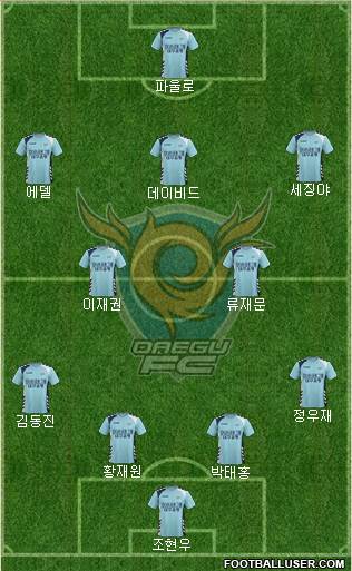 Daegu FC Formation 2016