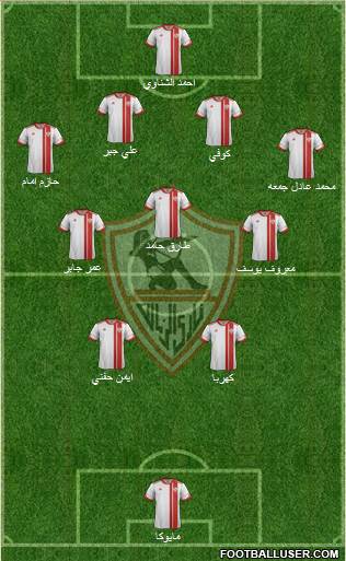 Zamalek Sporting Club Formation 2016