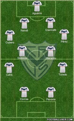 Vélez Sarsfield Formation 2016