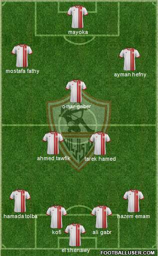 Zamalek Sporting Club Formation 2016