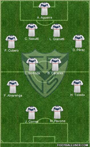 Vélez Sarsfield Formation 2016