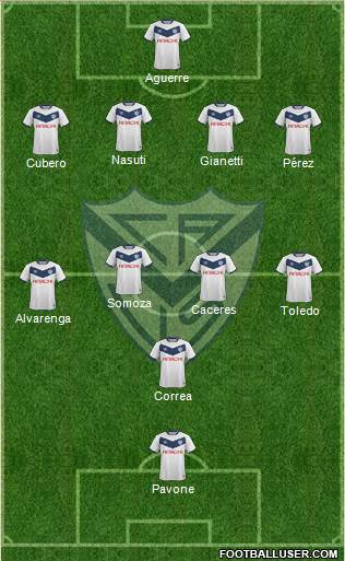 Vélez Sarsfield Formation 2016