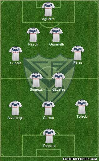 Vélez Sarsfield Formation 2016