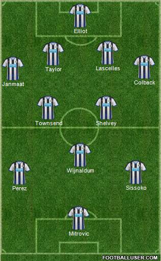 Newcastle United Formation 2016