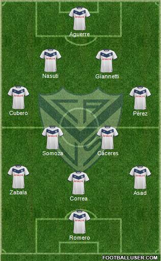 Vélez Sarsfield Formation 2016