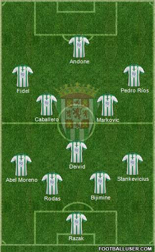 Córdoba C.F., S.A.D. Formation 2016