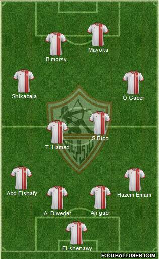 Zamalek Sporting Club Formation 2016