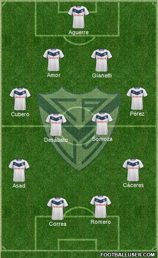 Vélez Sarsfield Formation 2016