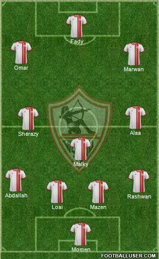 Zamalek Sporting Club Formation 2016