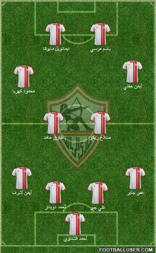 Zamalek Sporting Club Formation 2016