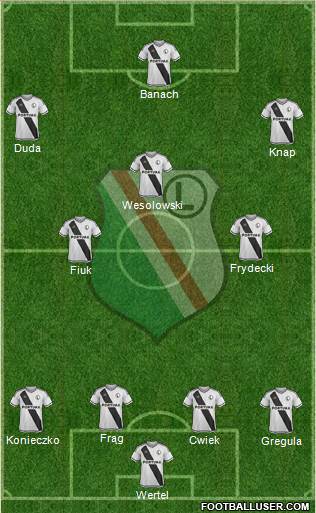 Legia Warszawa Formation 2016