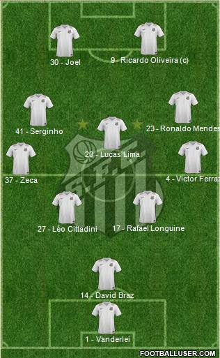 Santos FC Formation 2016