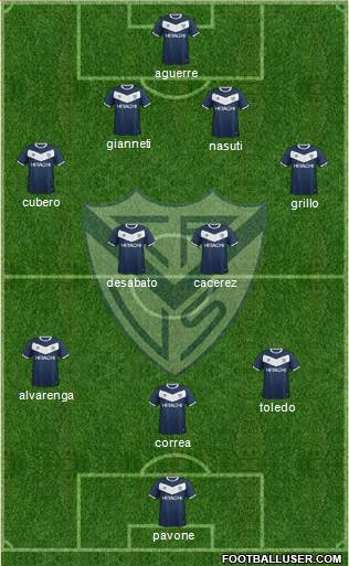 Vélez Sarsfield Formation 2016