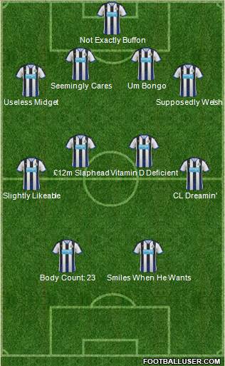 Newcastle United Formation 2016