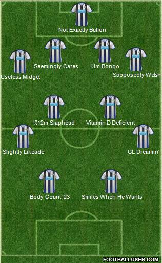 Newcastle United Formation 2016