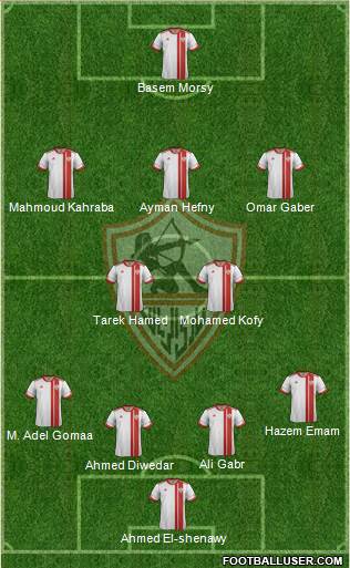 Zamalek Sporting Club Formation 2016