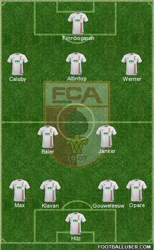 FC Augsburg Formation 2016