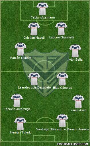 Vélez Sarsfield Formation 2016