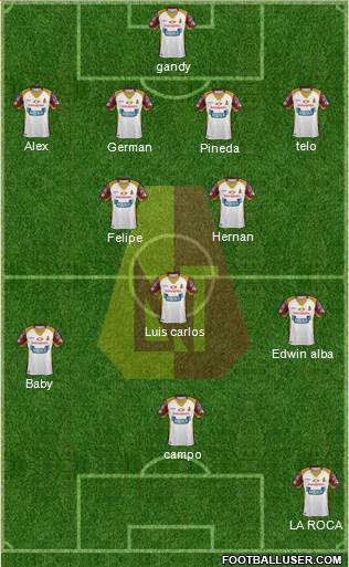 CC Deportes Tolima Formation 2016