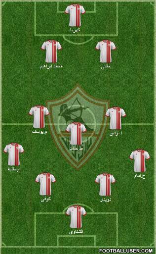 Zamalek Sporting Club Formation 2016