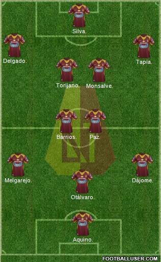 CC Deportes Tolima Formation 2016